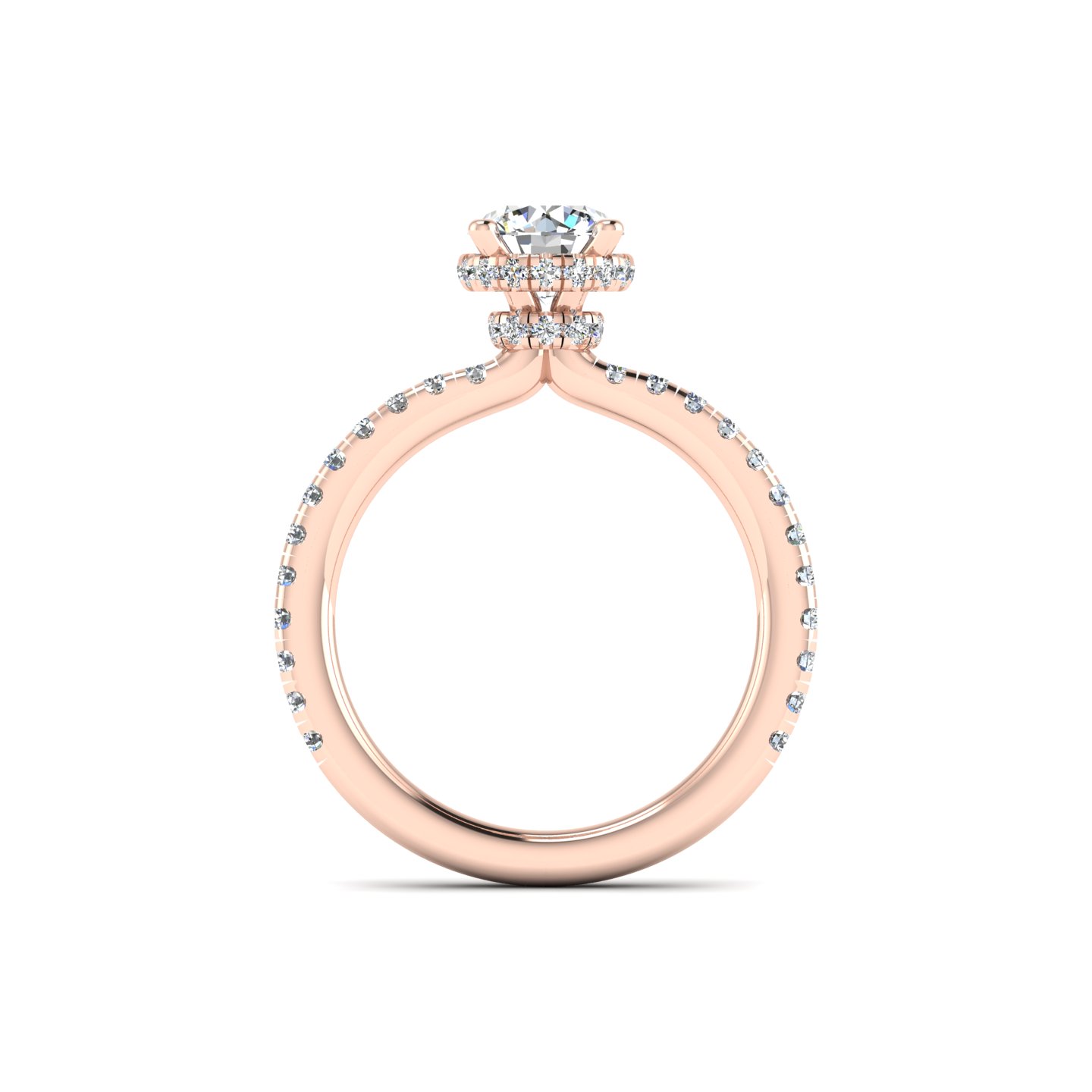 Amanda Double Hidden Halo Engagement Ring